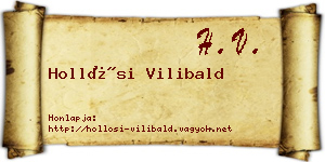 Hollósi Vilibald névjegykártya
